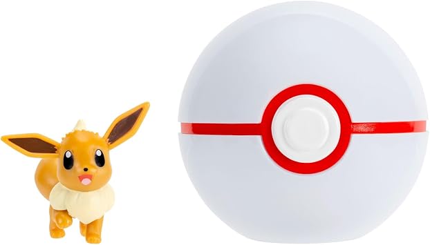 Pok mon Clip  N  Go Eevee and Premier Ball