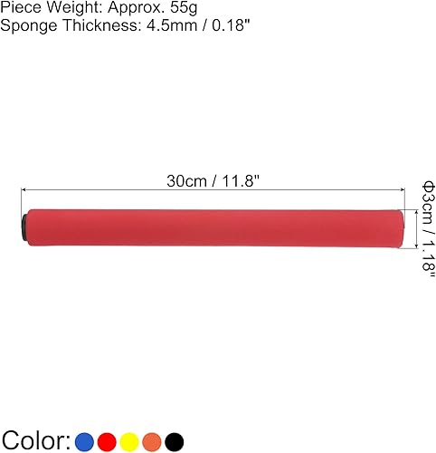 Miniatura 2 de PATIKIL Juego de bastón de pista de relé, esponja de tubo de acero inoxidable, palo de carrera para atletismo al aire libre, herramienta de juego