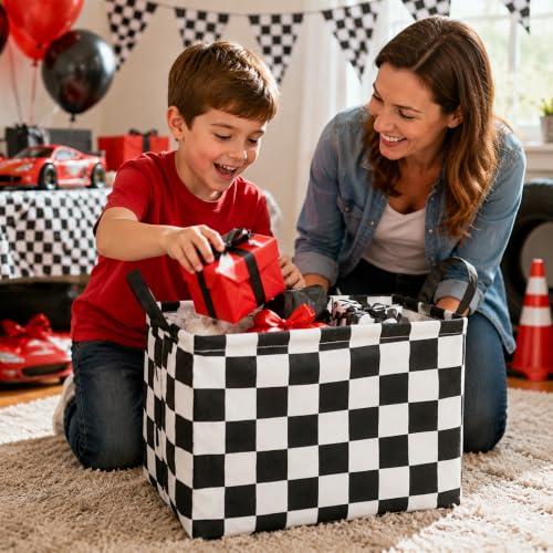 Image of MAIZMZ Rectangular Storage Basket Collapsible Organizer Bin Waterproof Toy Box for Organizing Home /Dorm /Kitchen /Pet /Office /Closet /Shelf /Gift Baskets