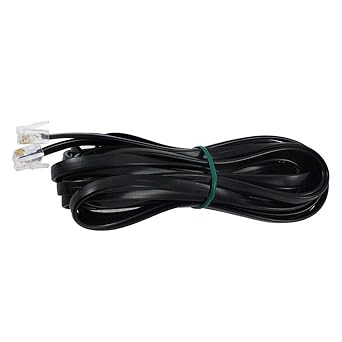 3NH 6P6C RJ11 Telephone Extension Fax Modem Cable Line 5M Length Black C1Y4