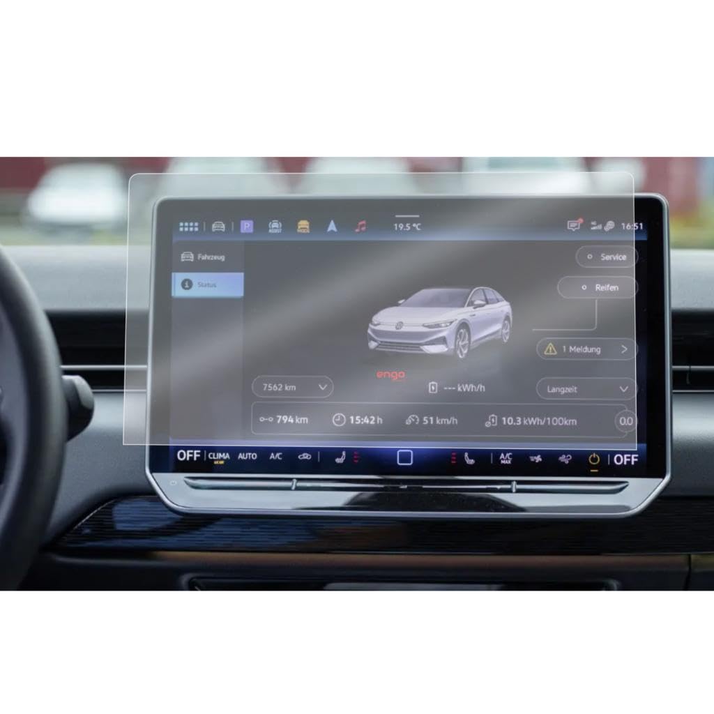Engo Volkswagen ID.4 12.9 İnç İle Uyumlu Mat Ekran Koruyucu Multimedya