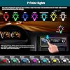 Radio de auto DIN sencillo con Bluetooth, manos libres, reproductor FM MP3 para conductores | Estéreo para auto con puertos USB, ranura para tarjeta SD y entrada AUX, salida de 65 W x 4, carga rápida, 7 colores LED, pantalla de reloj, sin reproductor de CD 6