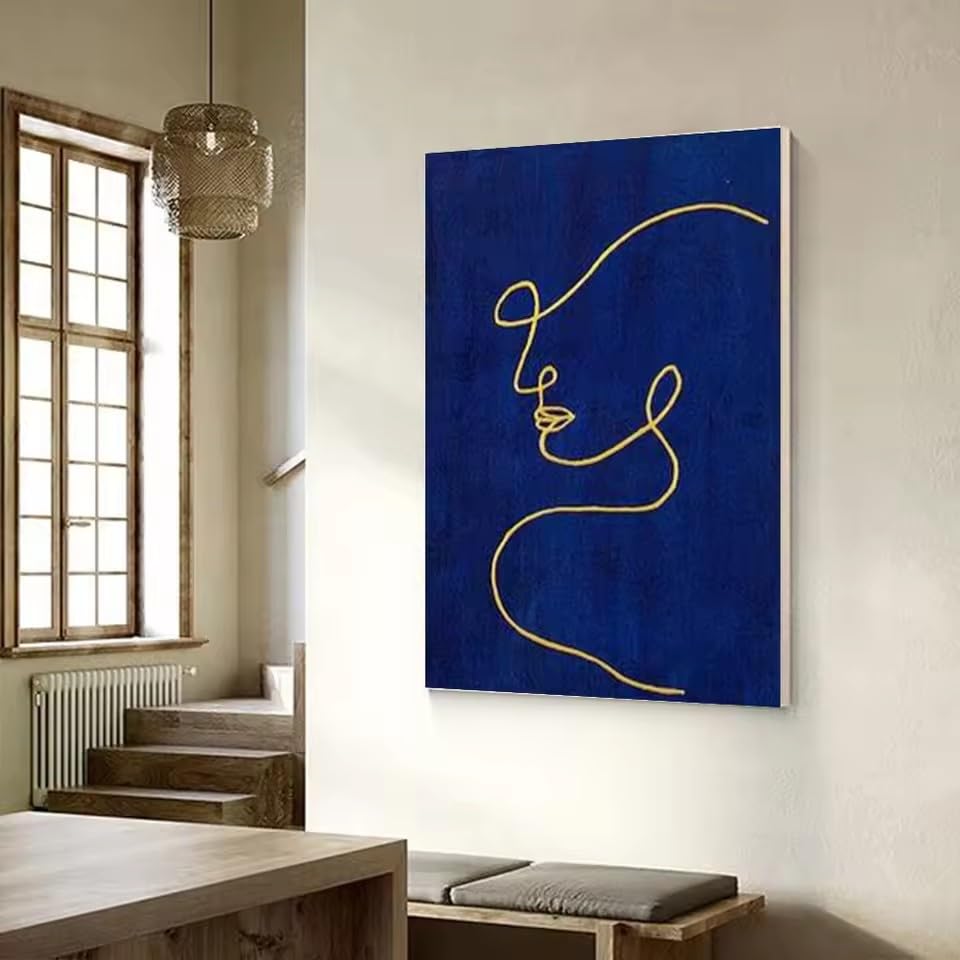 Toile moderne de 60x90cm avec cadre au design minimaliste chic
