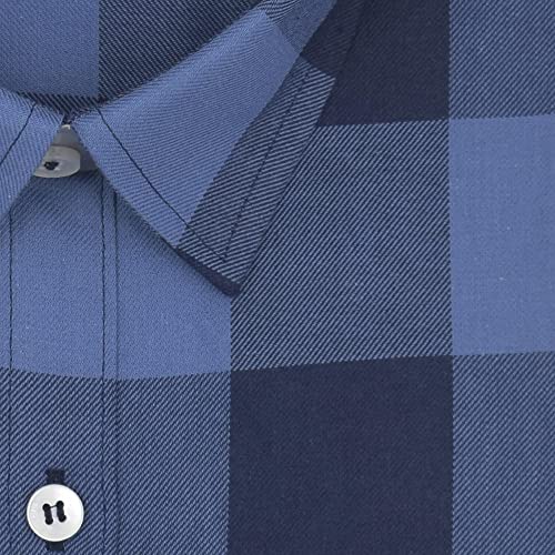 Image of GHPC 100% Cotton Big /Buffalo Checks Half Sleeves Regular Fit Formal Shirt for Men