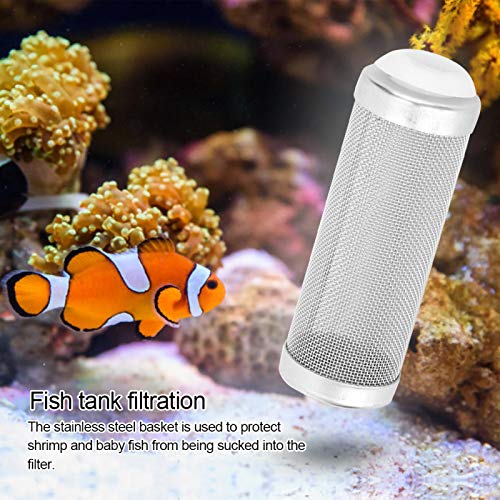 Image of Joyzan Aquarium Filter Inflow Inlet Mesh, Intake Shrimp Guard Protector | Stainless Steel Metal Fish Tank Prefilter Tube Strainer Cover Screen Net Protecting Basket Media Accessory 16mm 5Pcs