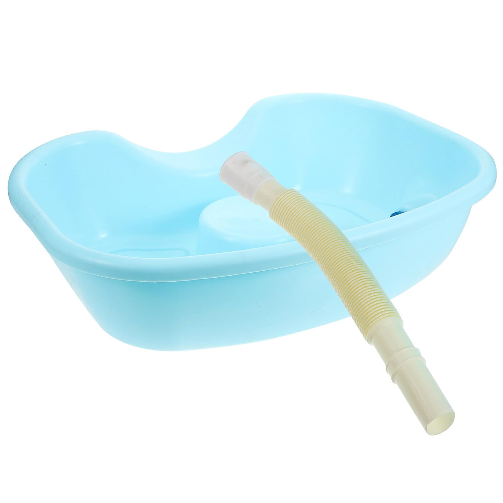 BESTYASH Lavatesta Bacinella Portatile Abs per Incluso con Tubo Anziani e Flusso d'acqua Facile Controllo del Ragazzo Ragazza Ospedali e Periodo Postparto