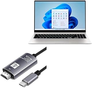 BoxWave Cable Compatible with Samsung Galaxy Book2 Pro 360 (15.6 in) - SmartDisplay Cable - USB Type-C to HDMI (6 ft), USB C/HDMI Cable for Samsung Galaxy Book2 Pro 360 (15.6 in) - Jet Black
