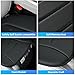 KAYI Car Seat Cushion, Comfort Memory Foam Car Cushions for Driving, Breathable Leather Surface with Anti Slip Rubber Bottom, Seat Cushion for Car and Office Chair (1 Pack, Black)