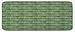 ABAKUHAUS strisce Tappeto da Cucina, Orizzontale linee e punti, Tappeto Decorativo in Peluche con Supporto Antiscivolo, 48 cm x 120 cm, Verde e Bianco