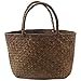 UANG Casual Borsa Di Paglia Borsa Di Totalizzatore Di Vimini Naturale Borsa Intrecciata Delle Donne Per Le Borse Fatte A Mano Del Rattan Tessute Del Giardino