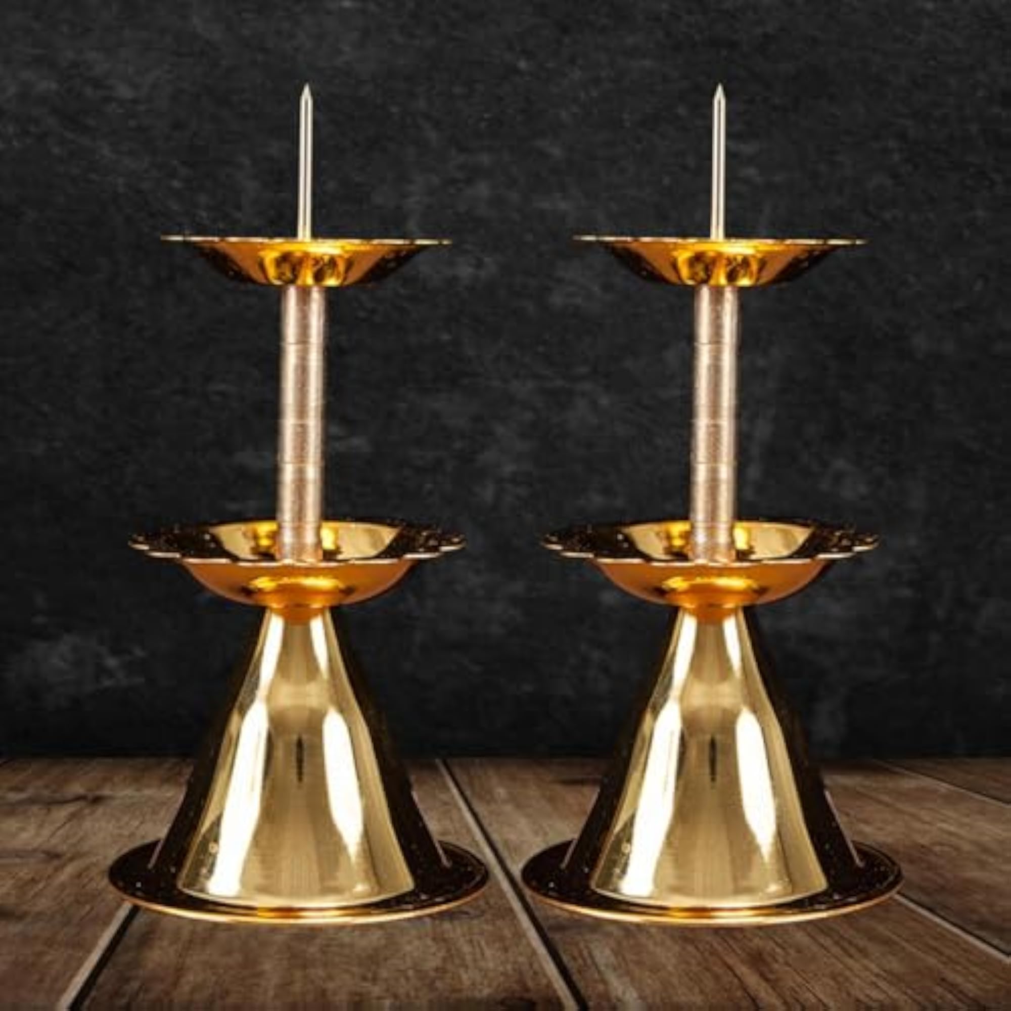 2X Buddhist Tealight Candle Holders Candelabra