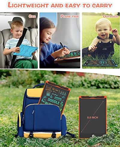 2 Pack LCD Writing Tablet, 8.8 Inch Colorful Doodle Board Drawing Tablet for Kids, Erasable Electronic Painting Pads, Learning Educational Toy Gift for 3+ Years Old Girls Boys Toddlers (Blue and Pink) 4