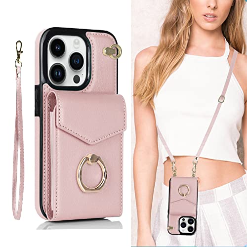 Étui en cuir iPhone 13 Mini finition or rose avec fermeture aimantée