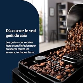 De’Longhi Magnifica Start - Perfetto Machine à Café Automatique avec LatteCrema Mousseur à Lait Automatique, 4 Boissons Enregistrées, Commandes Soft Touch, Noir (ECAM220.91.B)