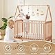 Spielbogen Baby Spielzeug ab 0 Monate 4 Stück Spielebogen Babies Toys Spielbögen Baby Gym Anhänger Holz für Mädchen Jungen Babyspielzeug für Babyschale Kinderwagen Autositz Spielzeug (Braun)