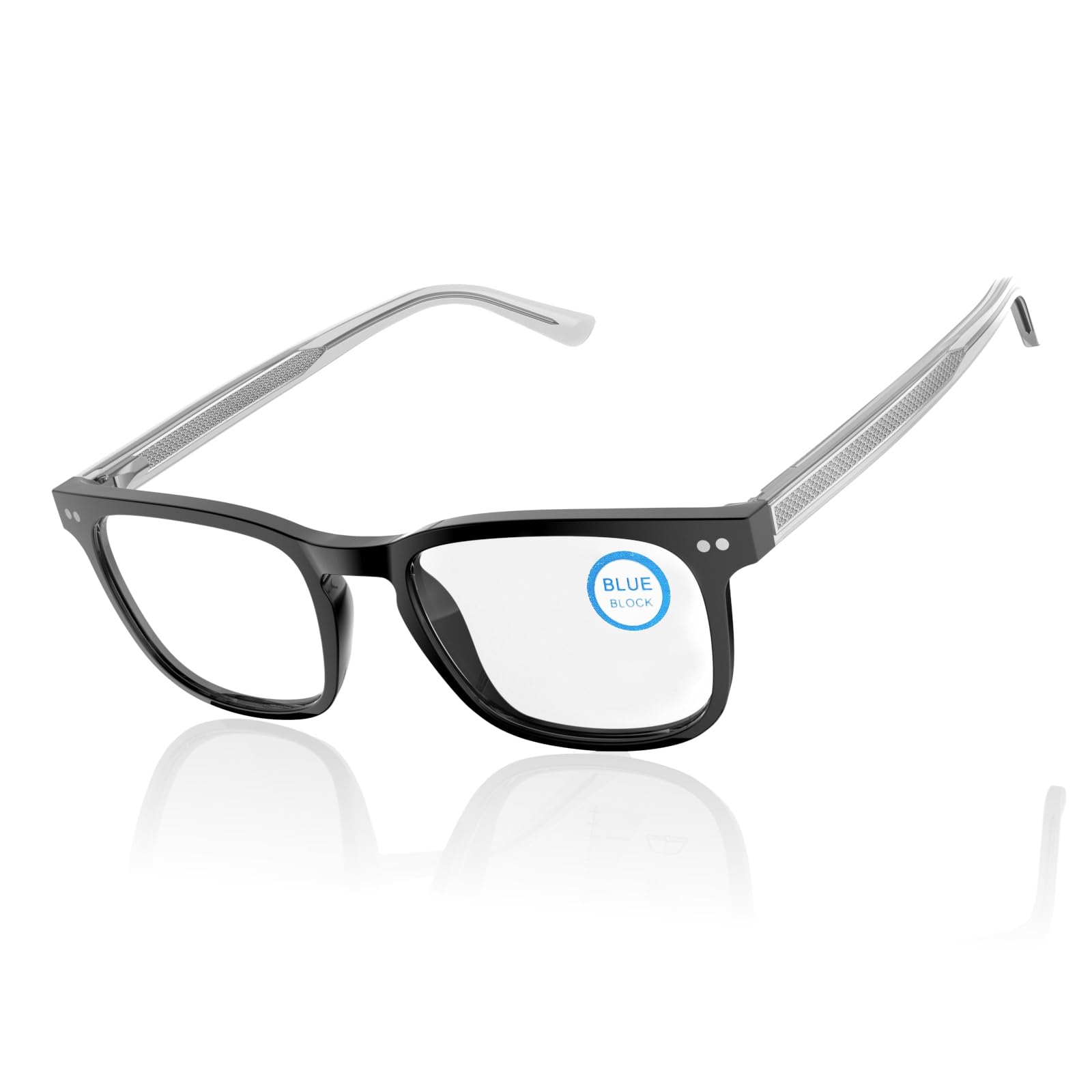 DEHOTRE Blue Light Blocking Glasses Men Computer Game Phone Eyeglasses Acetate Frame Metal Core Wire Spring Hinge
