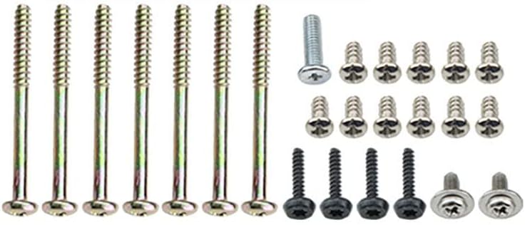 Replacement Console Screws with Rubber Foot Cover Set for PS2 PS3 Slim 2000 3000 4000 70000 Console Screw Kit Repair Parts (D)