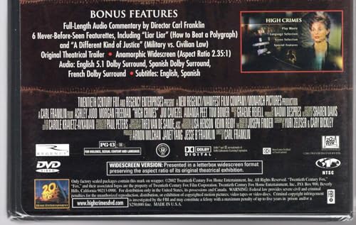 High Crimes DVD importación alemana para tu noche de cine y sofá 5