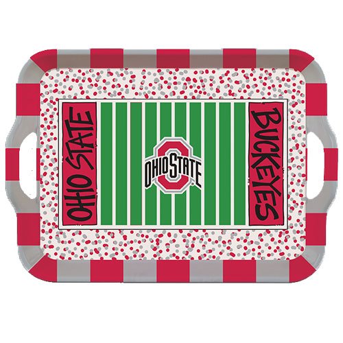 Collegiate Melamine Handled Serving Tray (Ohio State Buckeyes)