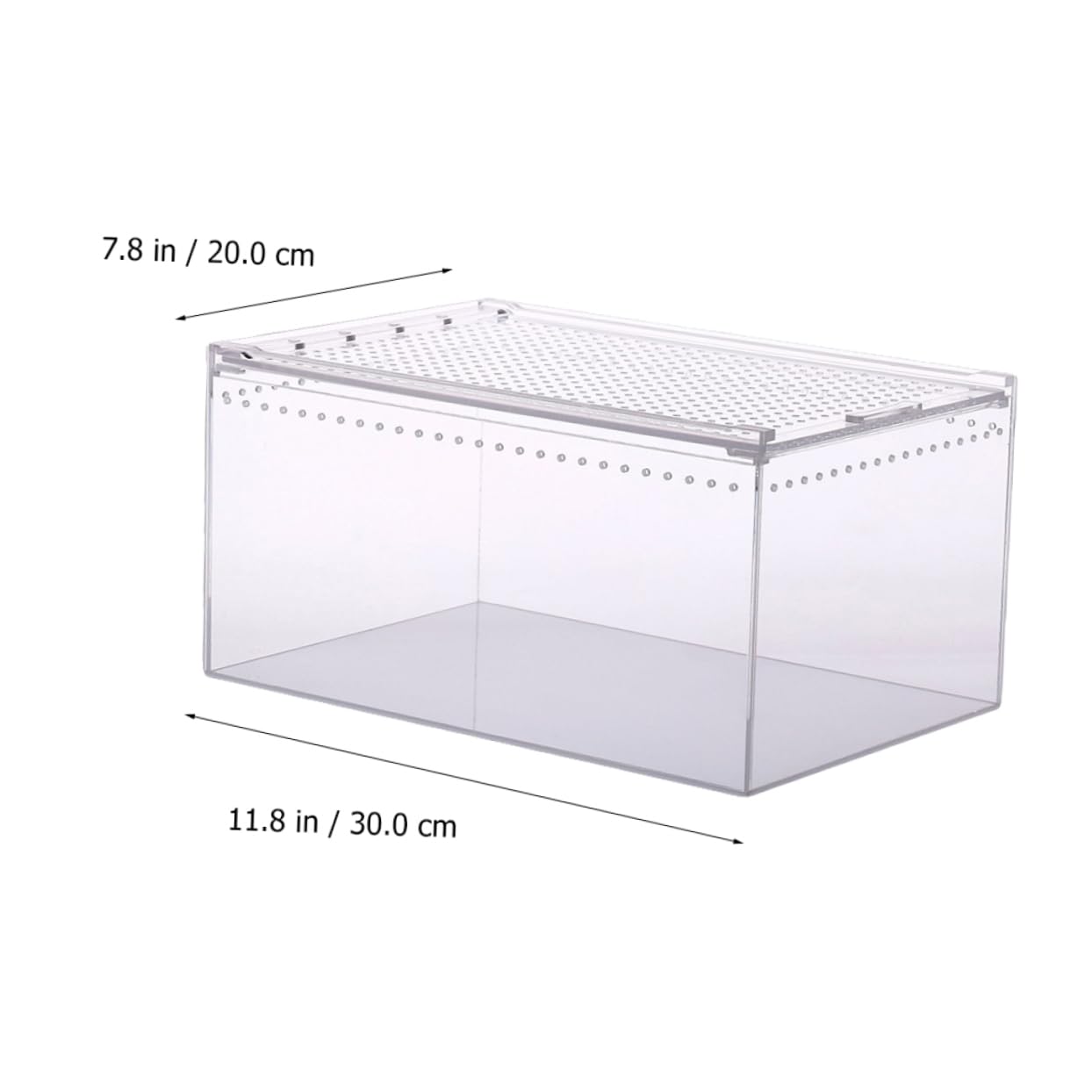 Caja de Alimentación Acrílica Transparente a Prueba de Fugas | Montaje, Espacio Amplio, Fácil Acceso para Comida y Agua, Apta para Cangrejo Ermitaño y Tortuga
