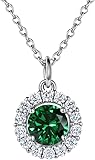 S3YT8U Collares de mujer Plata de ley con circonita cúbica Colgante Collares con piedra natal Doce constelaciones Collares con colgante Alergia - Joyería para mujer