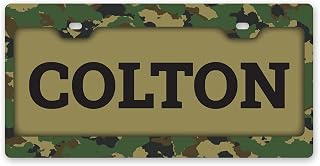 Gotcha Covered Notebooks Personalized Camo License Plate / 6"" x 3"" Camouflage Mini License Plate/Customizable Plastic Name Sign/License Plate for Bike Scooter Kids Car, 205-ZFS-01V2I-AMA7