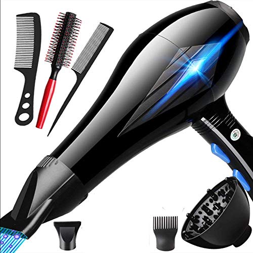 Haartrockner, leistungsstarker professioneller trockener Haartrockner, Salon Tools 2000W Konzentrator Düse Diffusor Leicht Ruhig Verletzen Sie