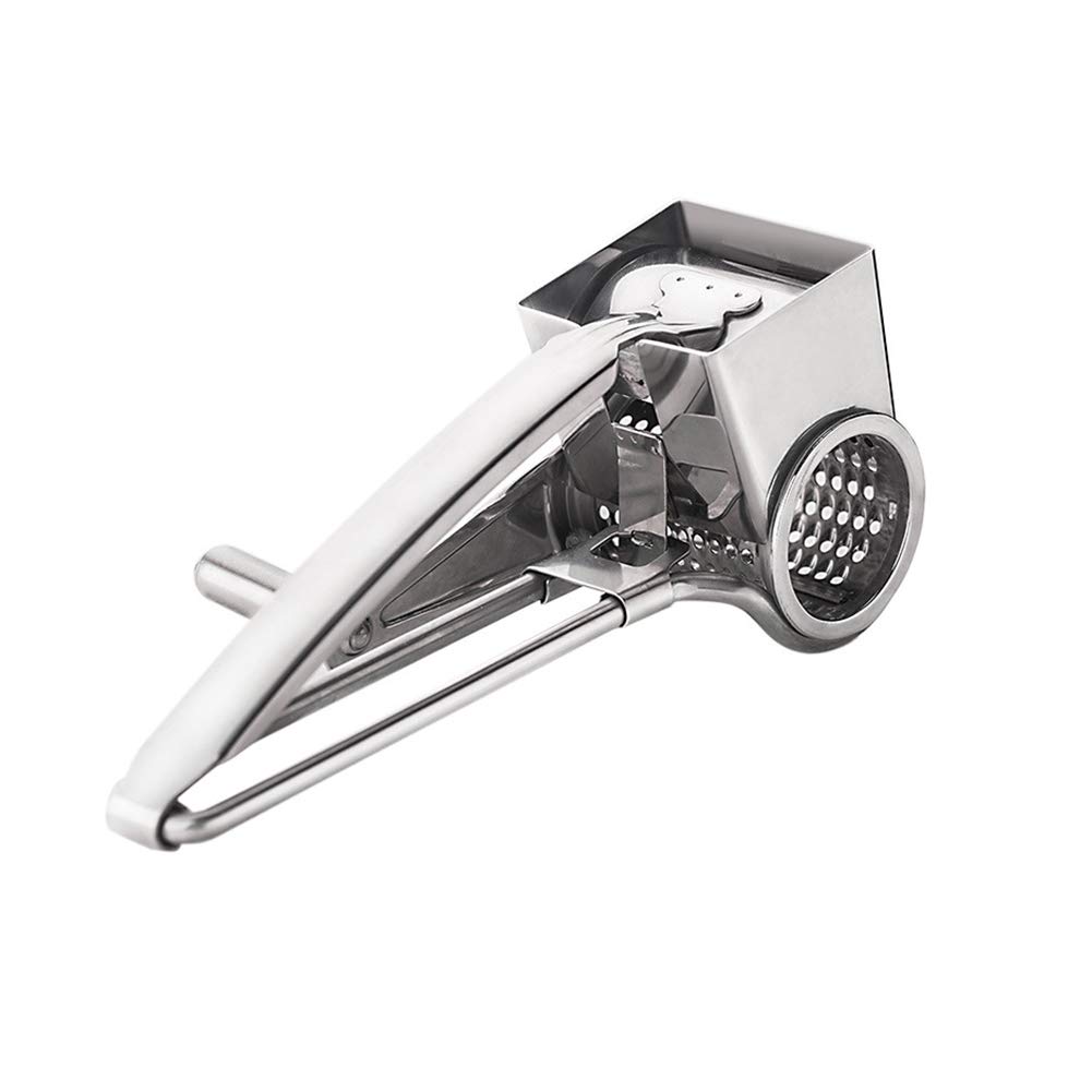 Râpe à fromage, râpe manuelle rotative en acier inoxydable, outil de cuisine à manivelle pour râper et déchiqueter facilement