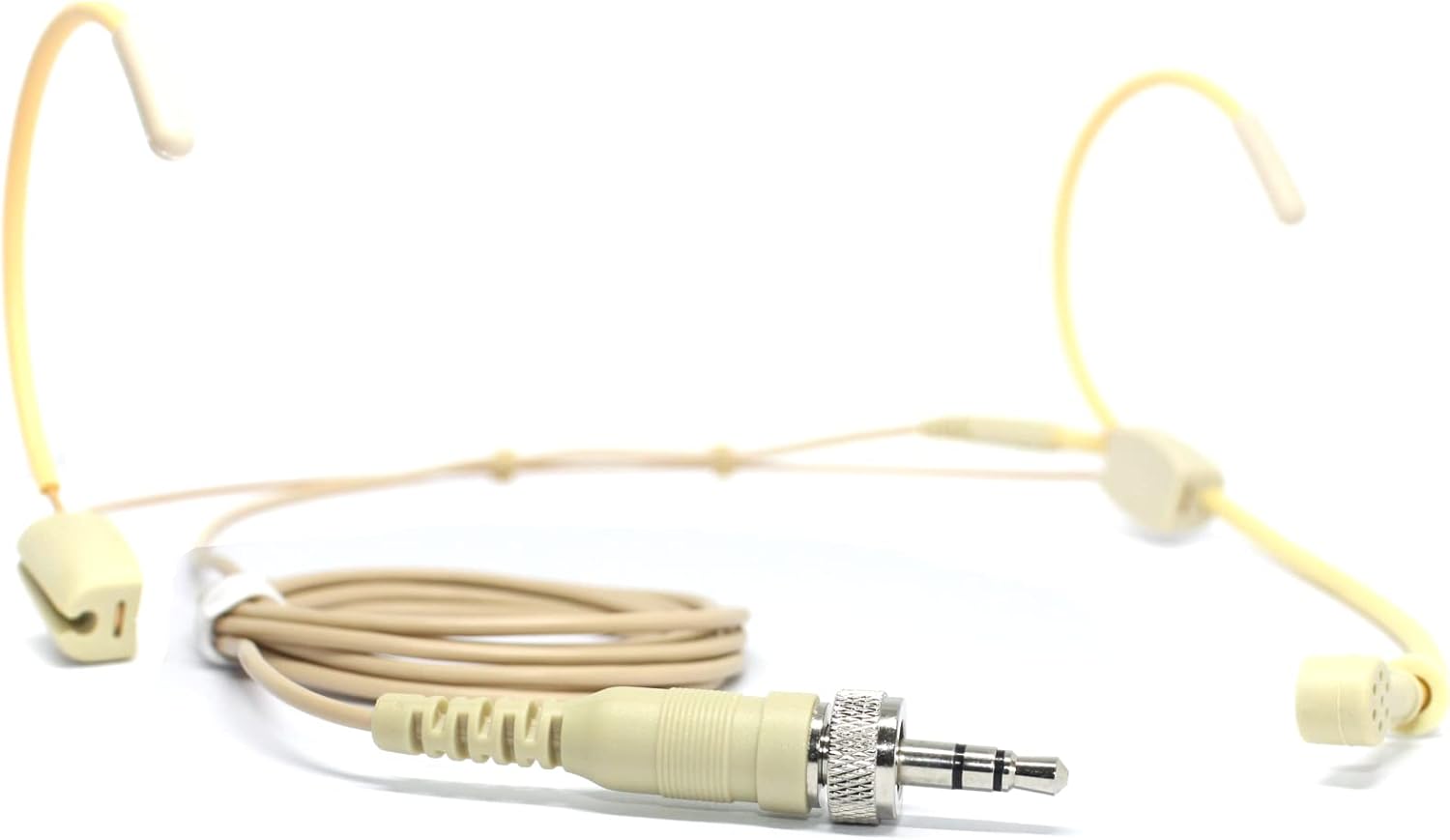 6028 Headset Headworn Microphone - 3.5mm Thread Screw Lock for Sennheiser Wireless Bodypack Transmitter – Beige Uni-Directional - Image 2