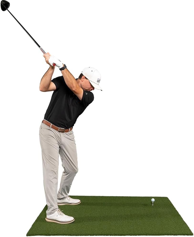 All Turf Mats® 4x5 Super Tee Golf Mat – Residue-Free Nylon Turf for Wooden or Rubber Tees, Flexible Urethane-Coated Backing