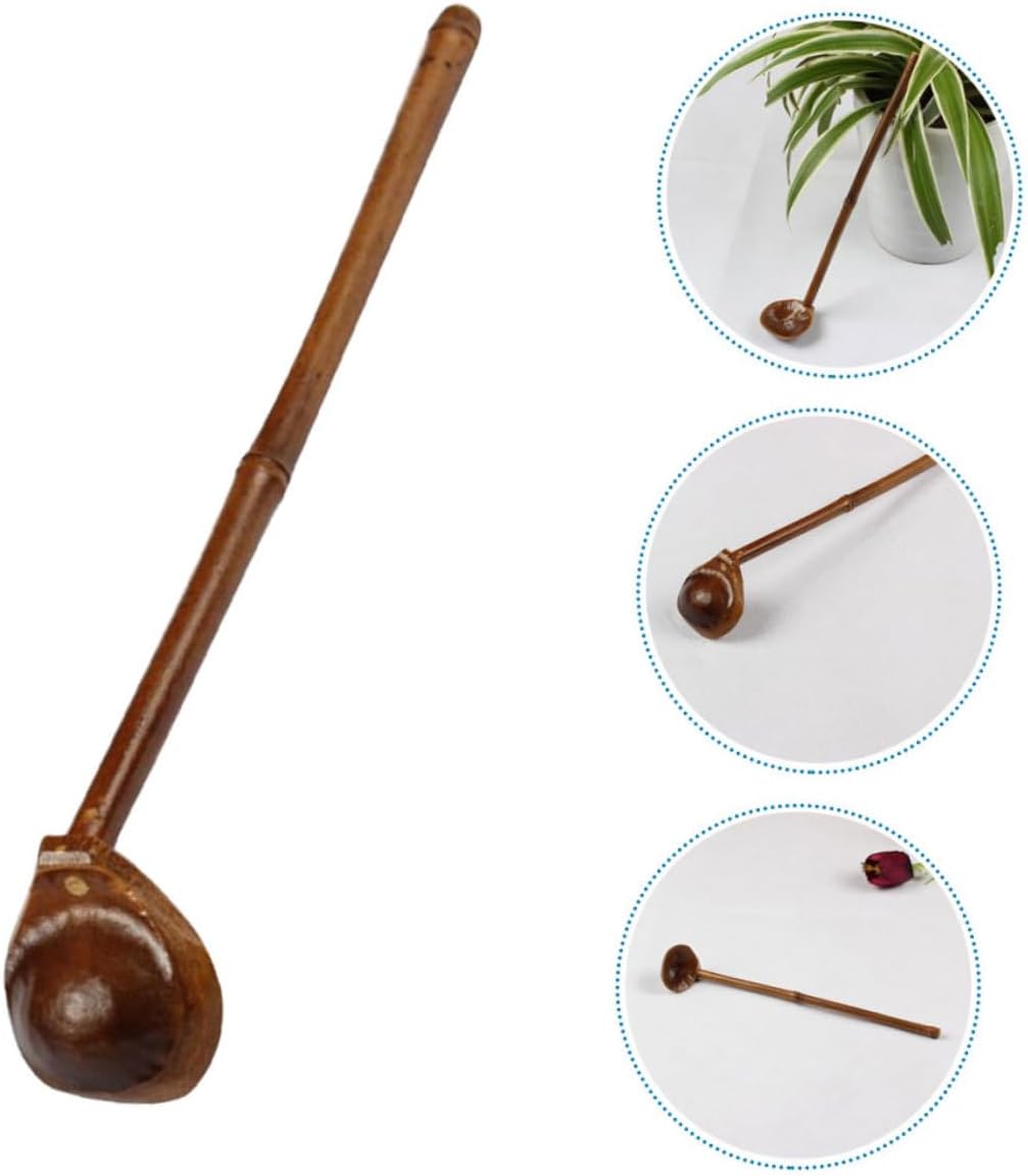 SOLUSTRE Long Handle Soup Ladle Bamboo Water Scoop Tea Ceremony Utensil Versatile Use for Tea Wine Soup Ergonomic Design Easy to Maintain
