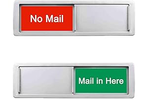 Mail Is Here Sign, No Mail Slider Sign for Home Office Restroom...