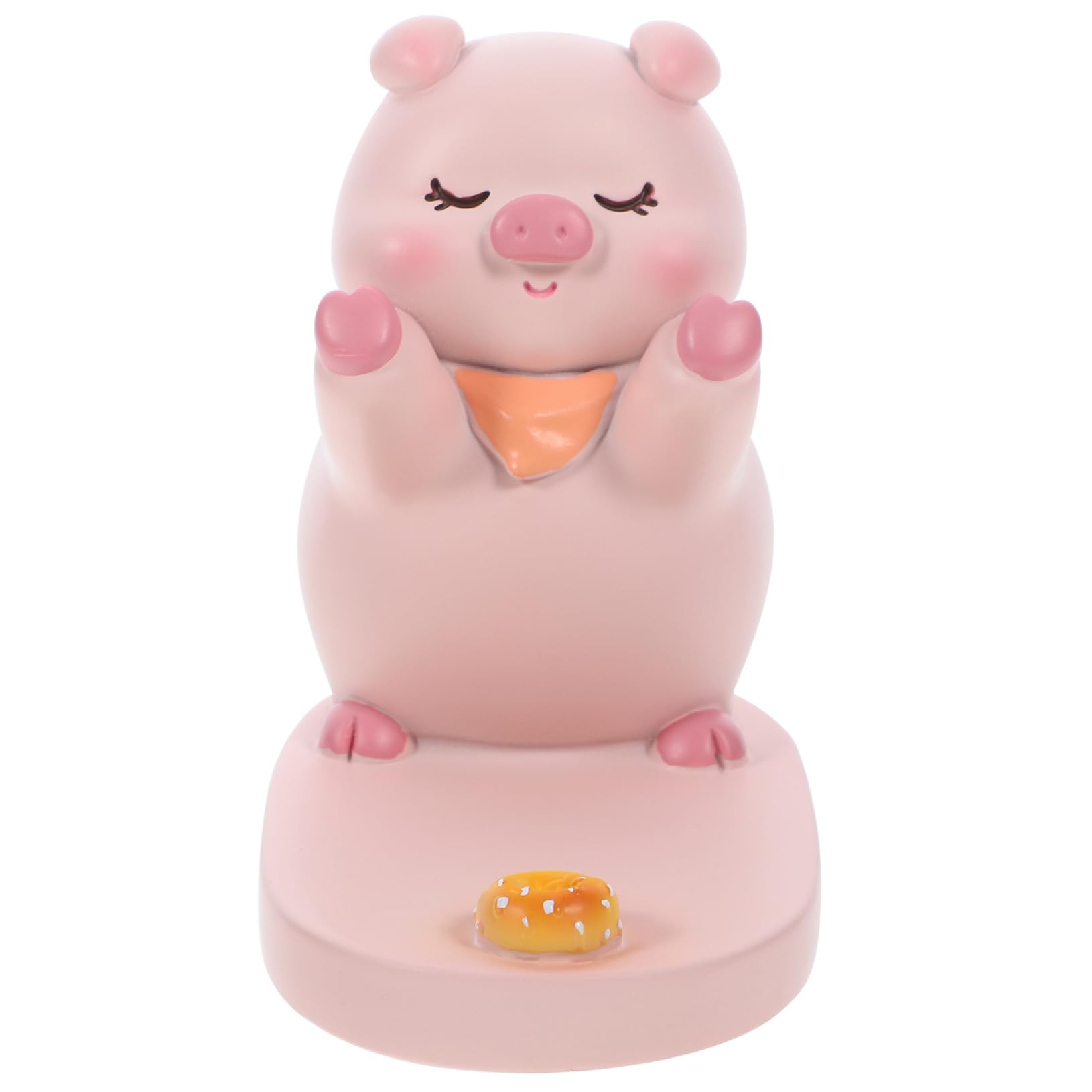 UPKOCH 3pièces Support De Téléphone Résine Support De Bureau Forme De Cochon pour Smartphone Décoration Adorable pour Écran Pratique Et Original