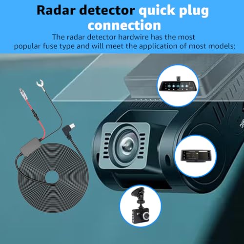 Kit de cable duro micro USB MONDGE para cámara de salpicadero de coche con adaptador 12V-24V a 5V 7