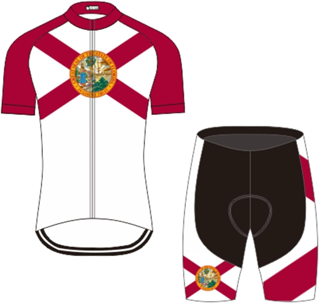 Cycling Jersey Men + 5D Padded Shorts Suit Bike Shirt Bicycle Tops National Flag Clothing Sport Set