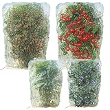 4 PCS 2.6x3.3ft/3.3x4.9ft Insect Netting Bag with Drawstring,Garden Bug Insect Netting Plant Cover f
