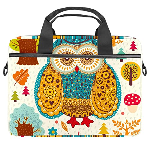Sacoche PC portable 13-14 pouces avec poignée et bandoulière imprimé fleuri antichoc