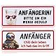 Fahranfänger Magnetschild 20x8cm - Anfänger Schild Auto, Magnetschild mit Spruch & witzigem Motiv, Geschenke zum Führerschein(Jungs & Alpaka)
