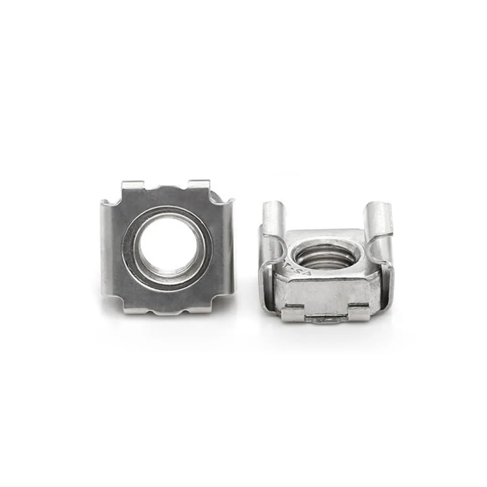 Tuerca de jaula de tarjeta 100/200 Uds M4 M5 M6 M8 tuercas flotantes de cuarteto de acero inoxidable cuadrado a presión(200pcs M5)