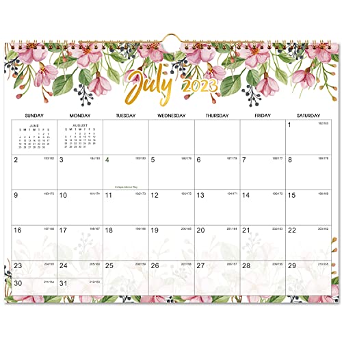 Wall Calendar 2023-2024 - Calendar 2023-2024, Jul 2023 - Dec 2024, 11.6'' X 14.8'', 18 Months Wall Calendar With Julian Date, Holidays Reminder, Golden Binding, Thick Paper, Large Writing Blocks #TOP15