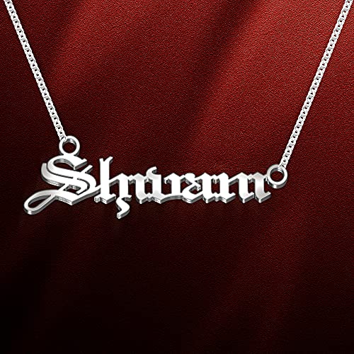 Image of Shivani Cursive Gold & Silver Name Pendant Necklace, Best Jewelry Gift for Girls.