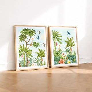 Karaaly Set of 2 Banana Tree Wall Painting for Bedroom & Paintings for Living Room Wall Decor - (10.5x13.5 Inchs, Wall Art... Price In India