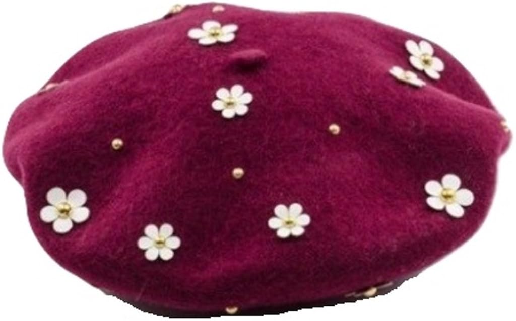 マイステージ レディース 帽子ベレー帽 ハット フェルトハット ウール 無地 売店 マニッシュ スタンダード フラワーモチーフ クラシカル