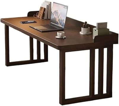 Writing Desk Home Office PC Desk Workstation with Thicken Frame, Modern Simple Writing Table for, Dark Walnut Home office deskM