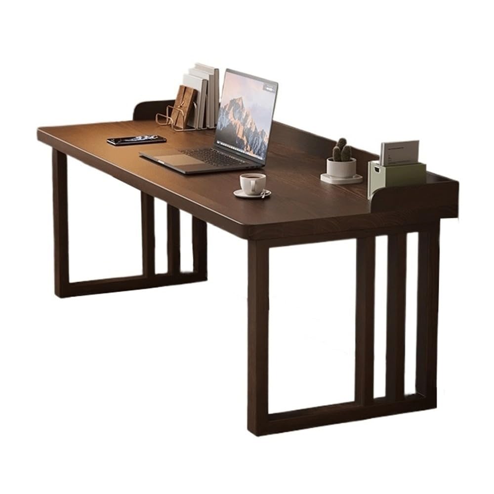 MYUYEE Standing Desk Home Office Pc Desk Workstation With Thicken Frame, Modern Simple Writing Table For, Dark Walnut For Home,Study, Writing (Xxlarge)