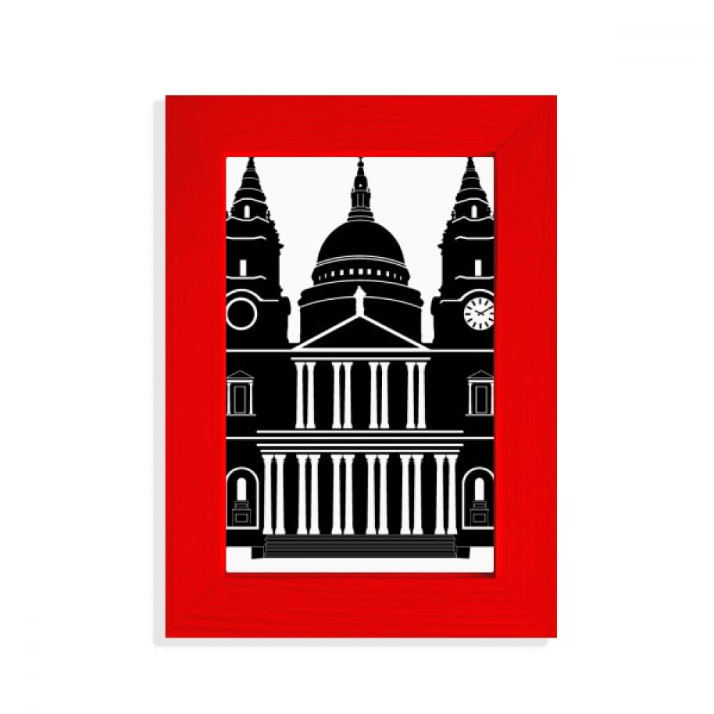 Cadre photo rouge Royaume-Uni en bois pour souvenirs de voyage Londres
