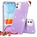 Produktbild ESR Glitzer Hülle kompatibel mit iPhone 11 Hülle - Glitzer Funkel Klunker Case [DREI Schichten] für Frauen [Unterstützt kabelloses Laden] für das iPhone 11 (2019) - Lila