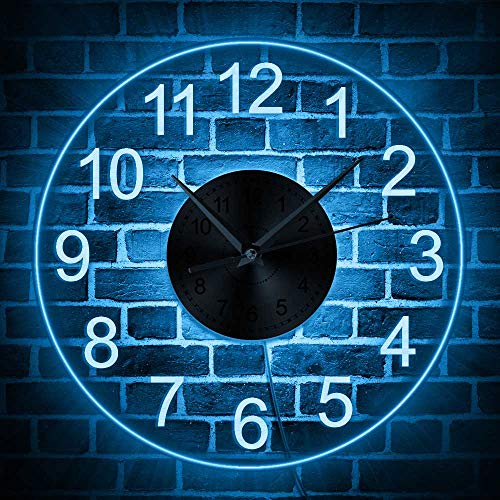 The Geeky Days Arabia Numbers Modern Simple Led Lighting Acrylic Wall Time Clock With Color Changing Transparent Luminous Clock Watch Home Living Room Wall Hanging Decor #TOP3