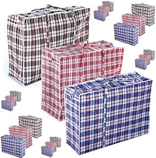 Jumbo medium, large and extra large laundry bag reusable zipped strong storage shopping bag