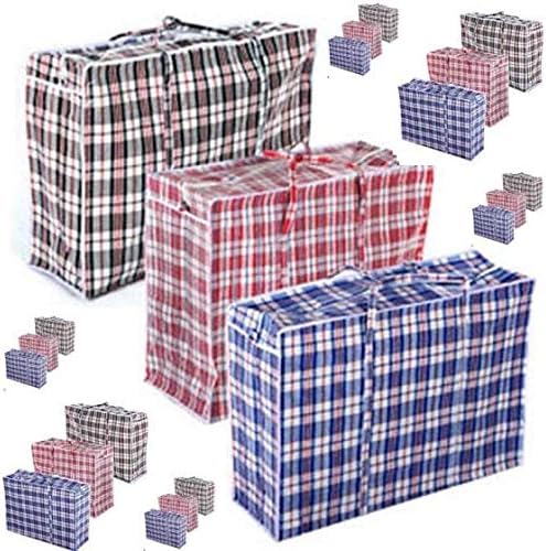 Jumbo medium, large and extra large laundry bag reusable zipped strong storage shopping bag